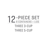 Rubbermaid EasyFindLids with Press & Lock Leak Proof Lids Food Storage Set, Meal Prep Containers, 12 Piece, Clear