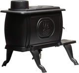 US Stove US1269E 900 Sq. Ft. Log Wood Cast Iron Stove, Black